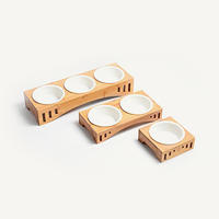 Unique Design Good Quality Ceramic Sauce Dish Small Pet Dishes for the Wooden Base Dish Tray
