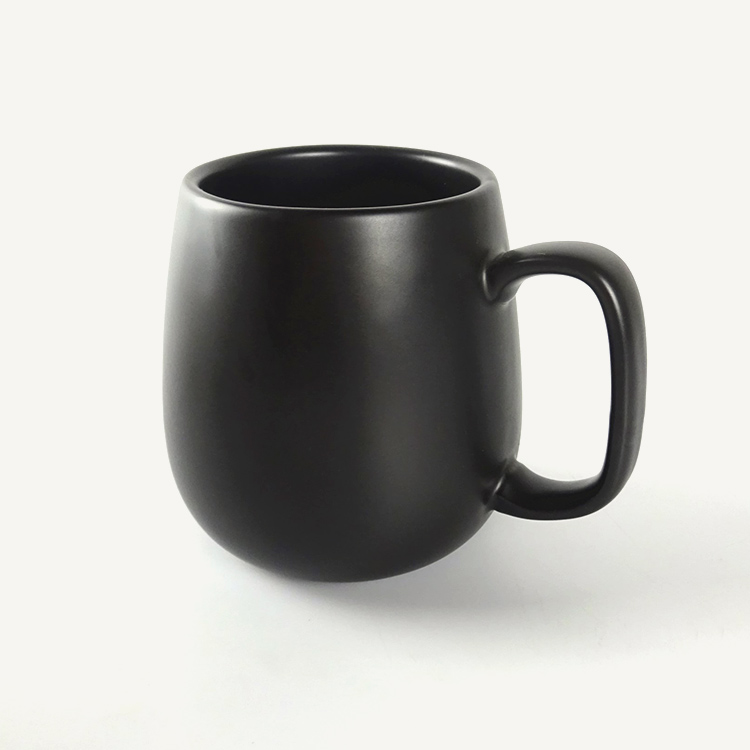 Classic Style Simple Pure Daily Drinking ceramic Mug, Matte Black Coffee Mug Wholesale Customized Mug
