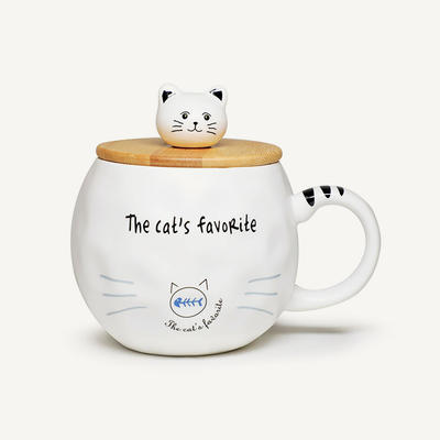 custom Animal Coffee Ceramic Mugs Wholesale Novelty Cat