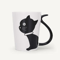 high quality Ceramic Coffee Mugs Fashion Cat Animal Shaped 11 oz