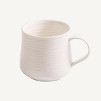 Big Capacity White Ceramic Coffee Mug For Family And Friend 16OZ