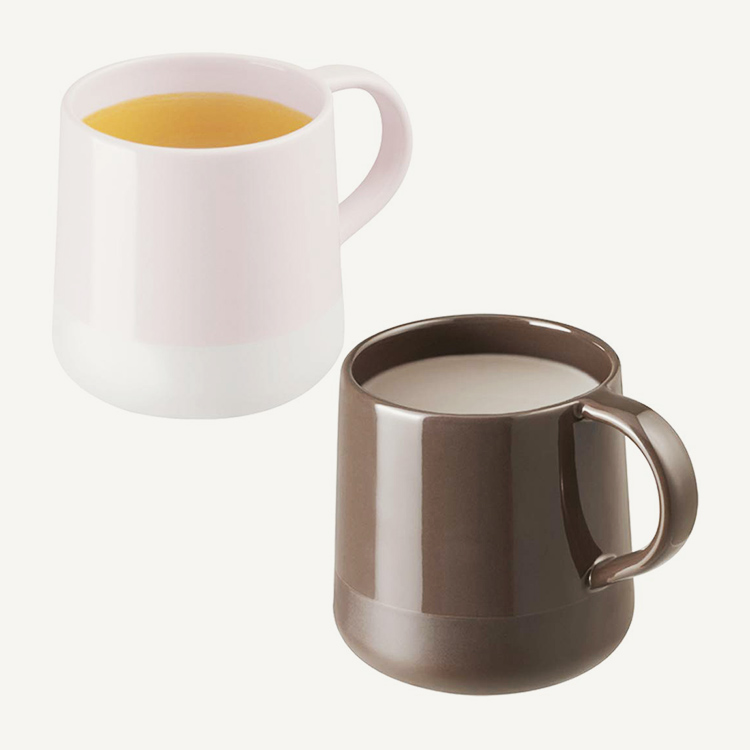 Large Capacity Ceramic Mug With Handle Brown Pink Ceramic coffee 
 Cup